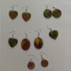 Resin coated earrings